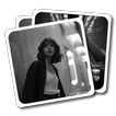Photo black and white color simgesi