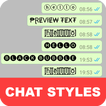 Chat Styles: Teks Hebat, Font