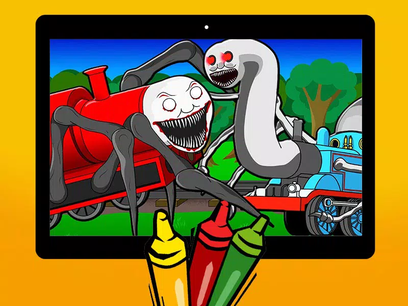 Choo Choo Charles Coloring — Jogue online gratuitamente em Yandex Games