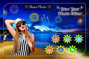 New Year DP Maker: New Year Photo Frames 2021 captura de pantalla 3