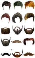 Stylish Man Hairstyle, Hijab,Beard,Mustache Editor Affiche