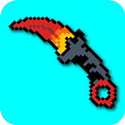 How to draw pixel weapons icon