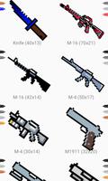 How to draw pixel weapons-poster