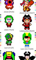 How to draw pixel characters পোস্টার