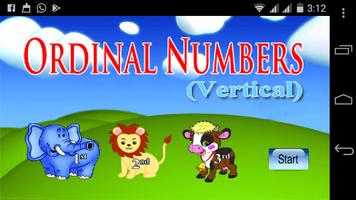 Ordinal numbers (vertical) poster