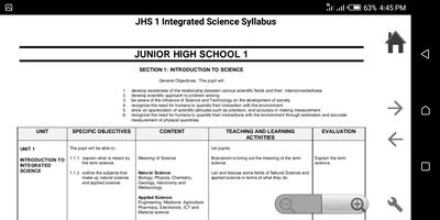 GES JHS Syllabus + SBA capture d'écran 2