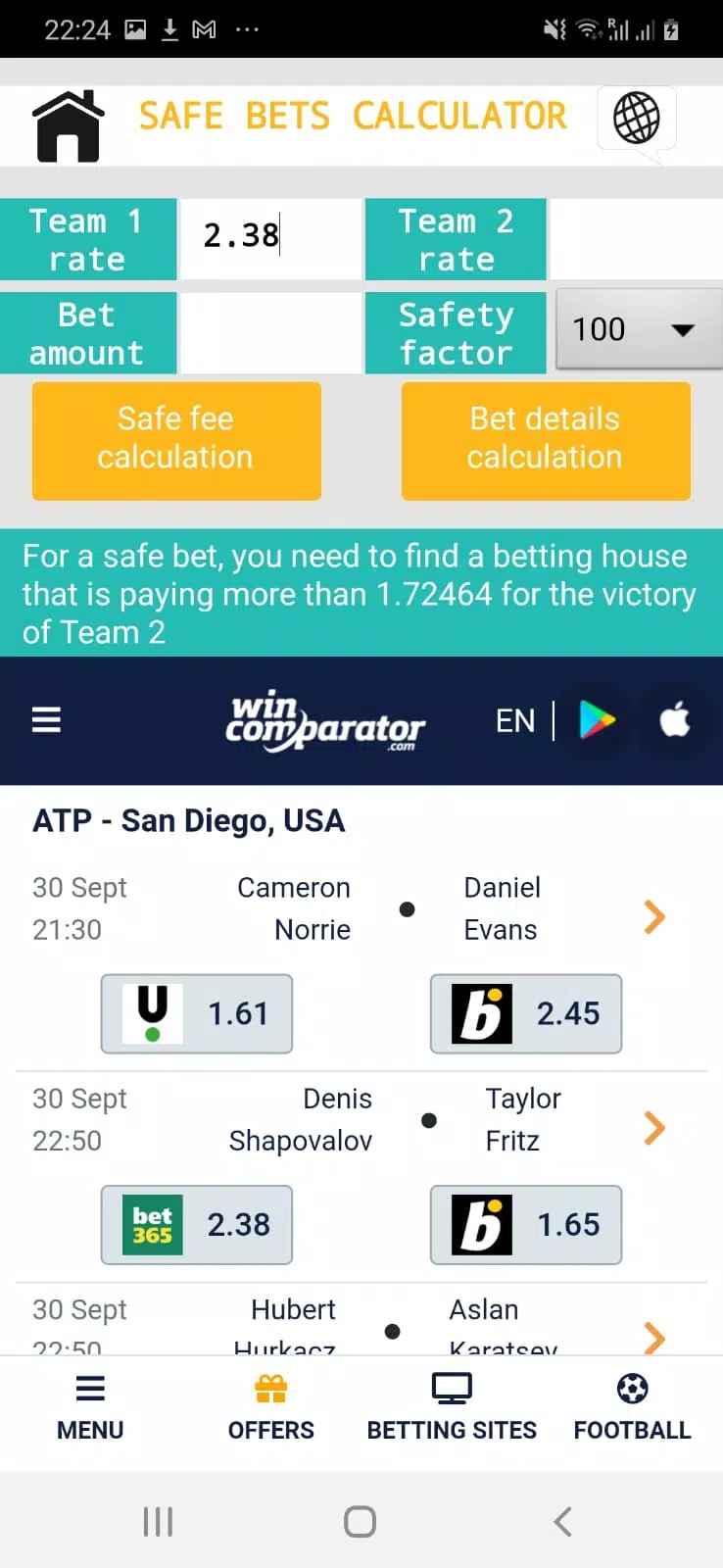 SureBets Calculator APK for Android Download