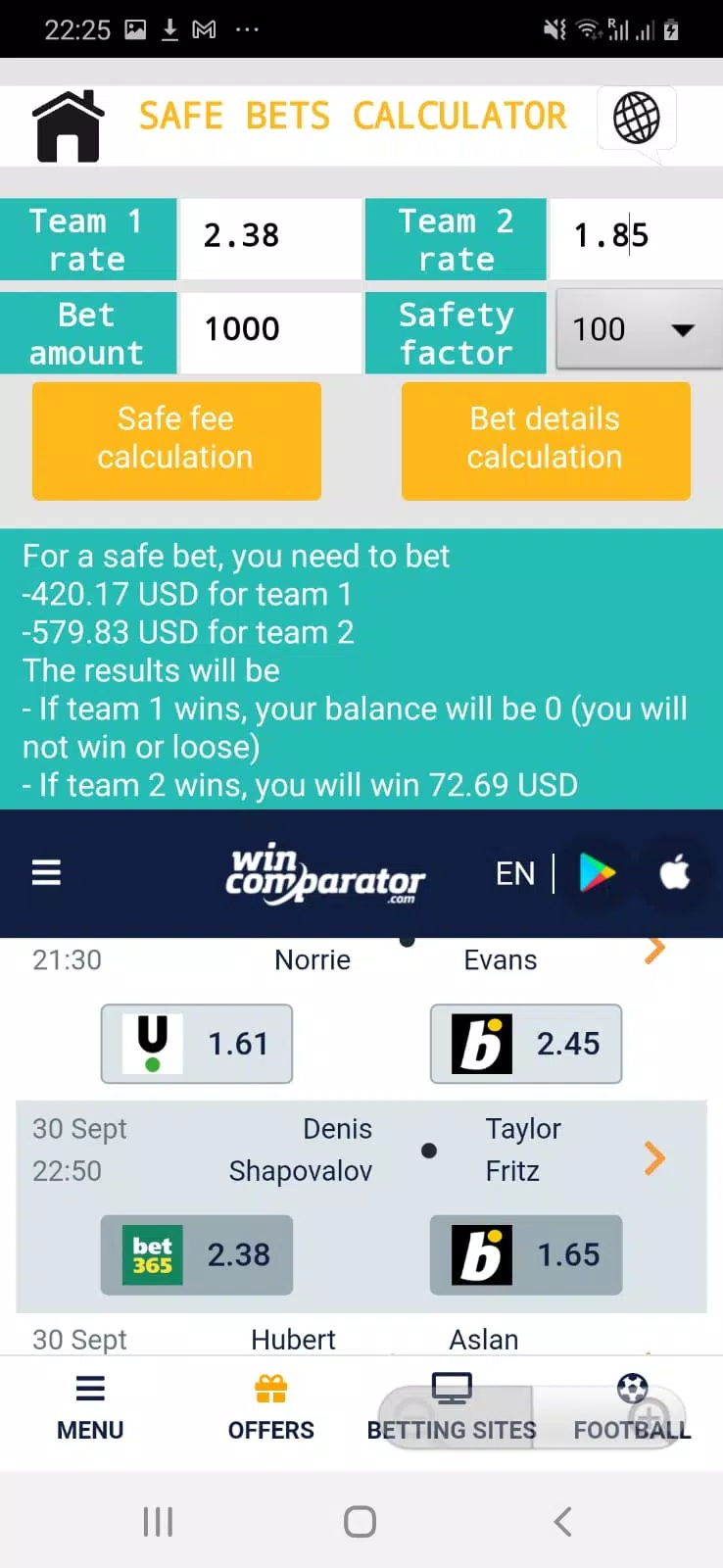 SureBets Calculator APK for Android Download