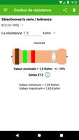 Calcul de la couleur de la résistance capture d'écran 1