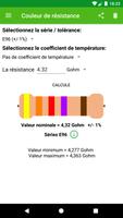 Calcul de la couleur de la résistance capture d'écran 2