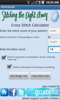 Cross Stitch Fabric Calculator Affiche