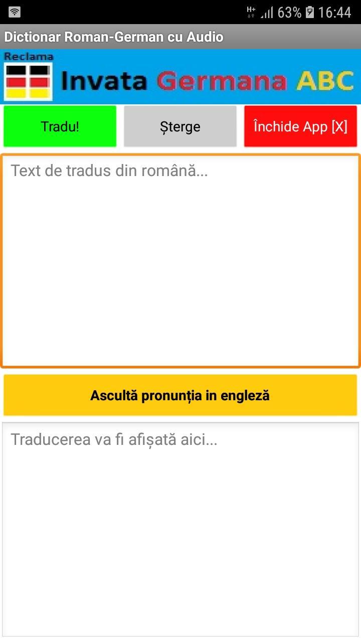 Dictionar Roman Englez Audio For Android Apk Download