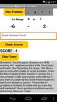 Algebra Negative Numbers - +*/ screenshot 1