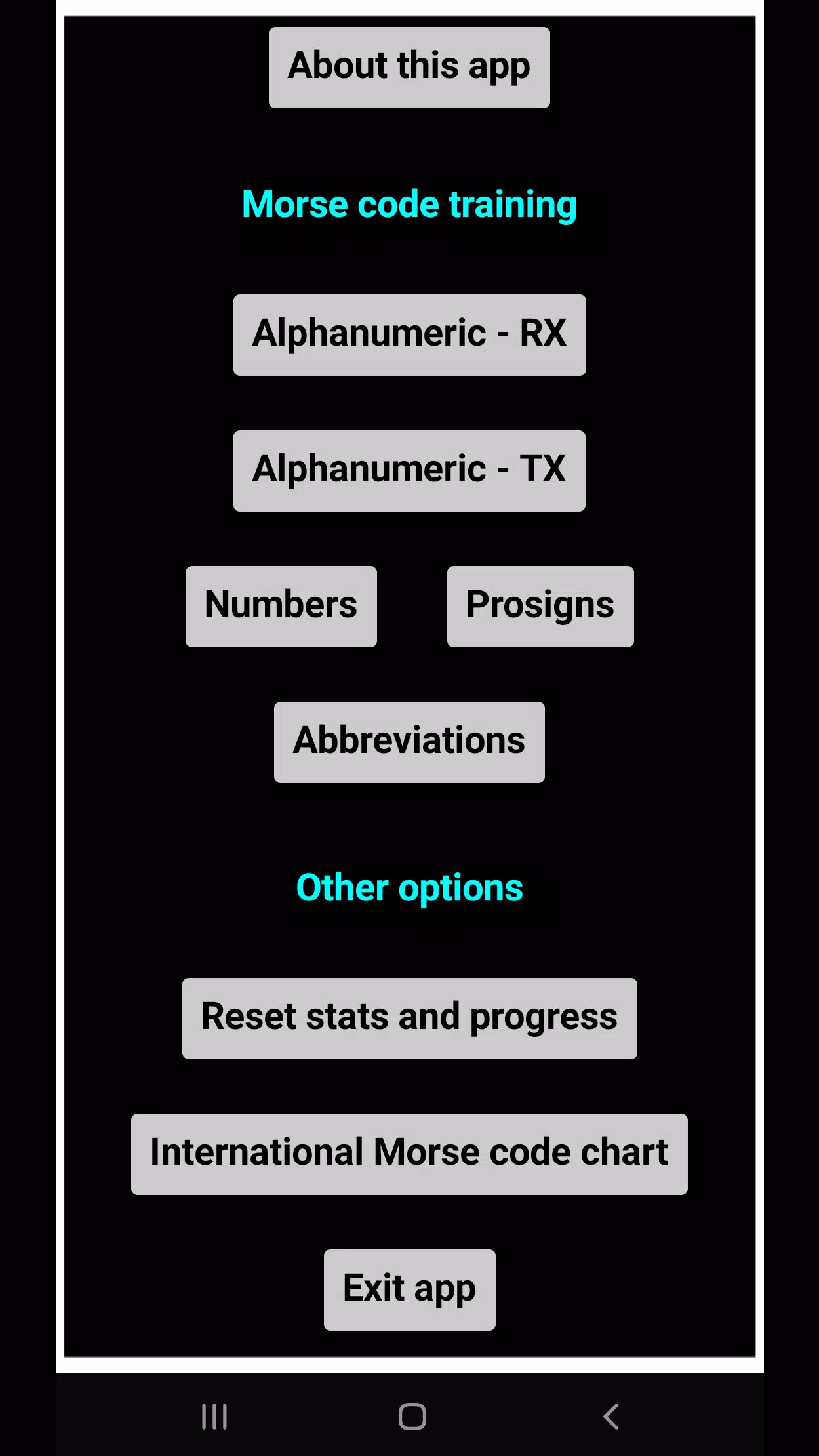 20 WPM CW Morse code trainer Последняя версия 4.0.2 для Android