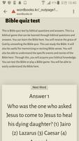 Bible quiz test by biblical questions and answers Ekran Görüntüsü 1