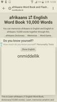 Learn Afrikaans to English Word Book ポスター