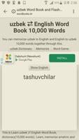 Poster Learn Uzbek to English Word Book