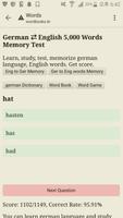 Memorize German to English Words - Quiz test Affiche