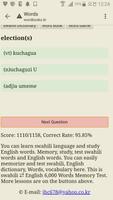 Memorize Swahili to English Words - Quiz test capture d'écran 2