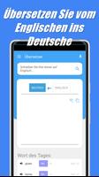 Deutsch Englisch Übersetzer Plakat
