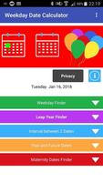 Weekday Date Calculator پوسٹر