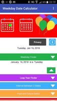 Weekday Date Calculator تصوير الشاشة 1
