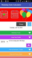Weekday Date Calculator تصوير الشاشة 2