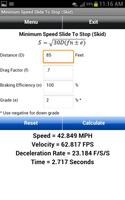 Accident Recon Calculator Demo ảnh chụp màn hình 2