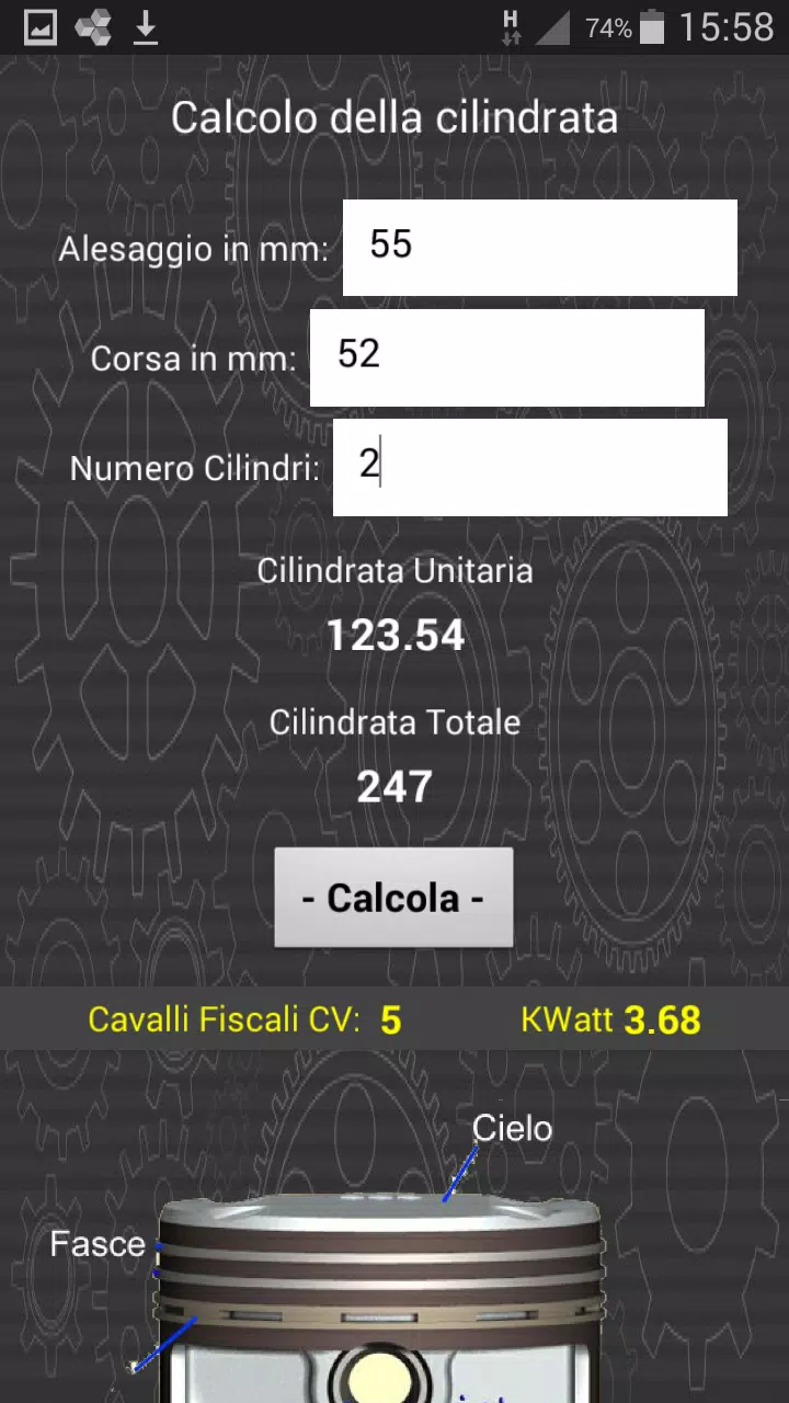Officina78 Calcolo cilindrata - Cv e KW for Android - APK Download
