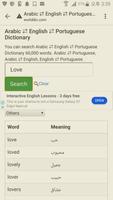 English to Arabic, Portuguese Dictionary ポスター