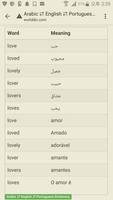 English to Arabic, Portuguese Dictionary capture d'écran 1