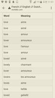 English to French, Dutch Dictionary capture d'écran 1