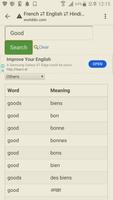 English to French, Hindi Dictionary capture d'écran 3
