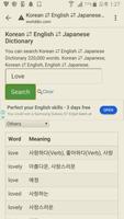 English to Korean, Japanese Dictionary Affiche