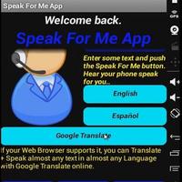 Poster Speak For Me App