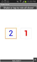 Shake or Tap 2 Dices Ekran Görüntüsü 1