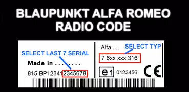 Blaupunkt Alfa RadioCodeDecode