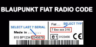 BlaupunktBosch Fiat Radio Code