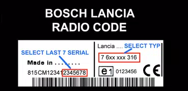 Bosch Lancia Radio Code Decode