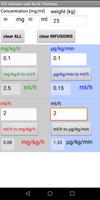 Anesthesia ICC infusion calcul poster