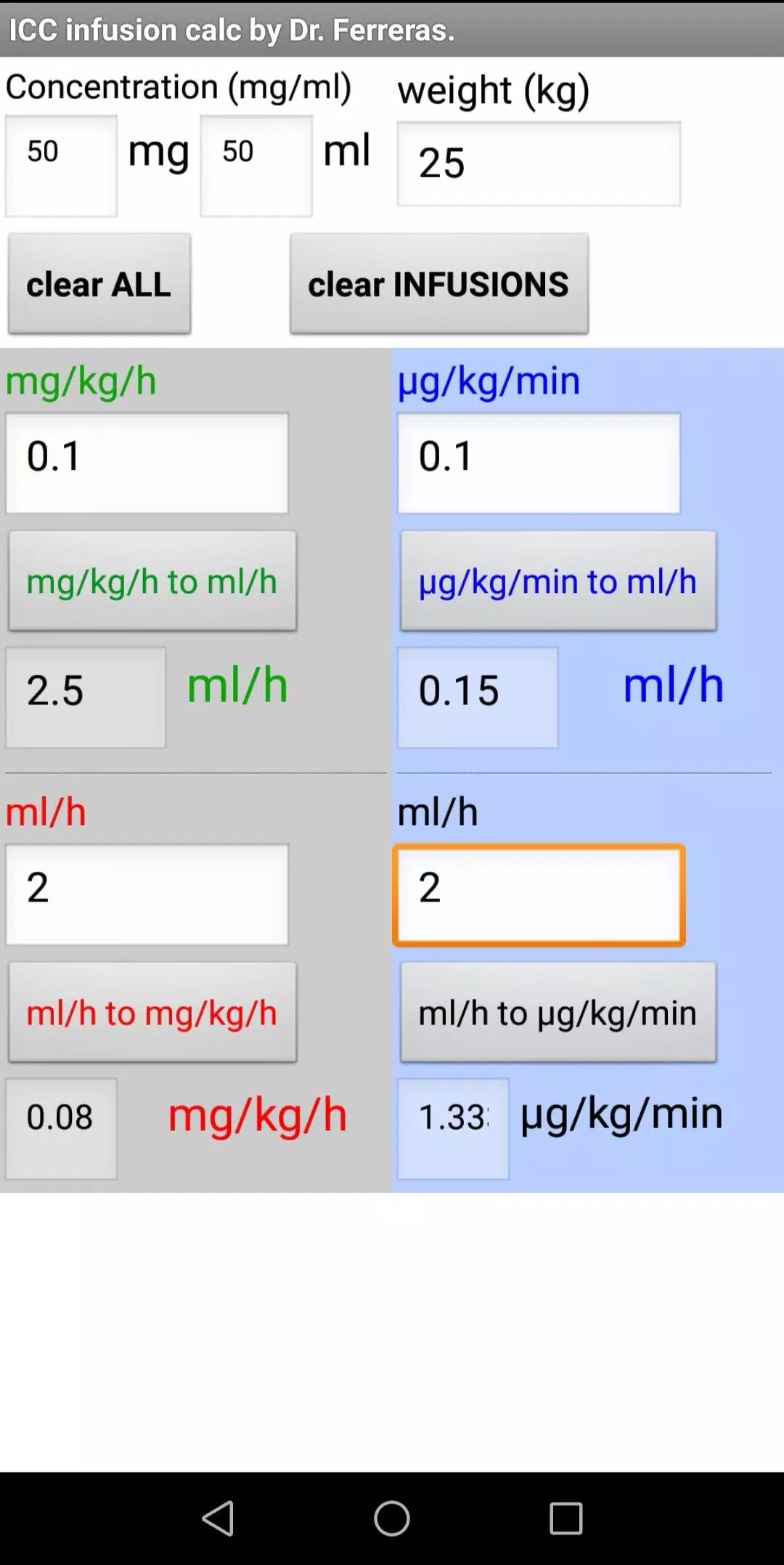 Anesthesia ICC infusion calcul APK for Android Download