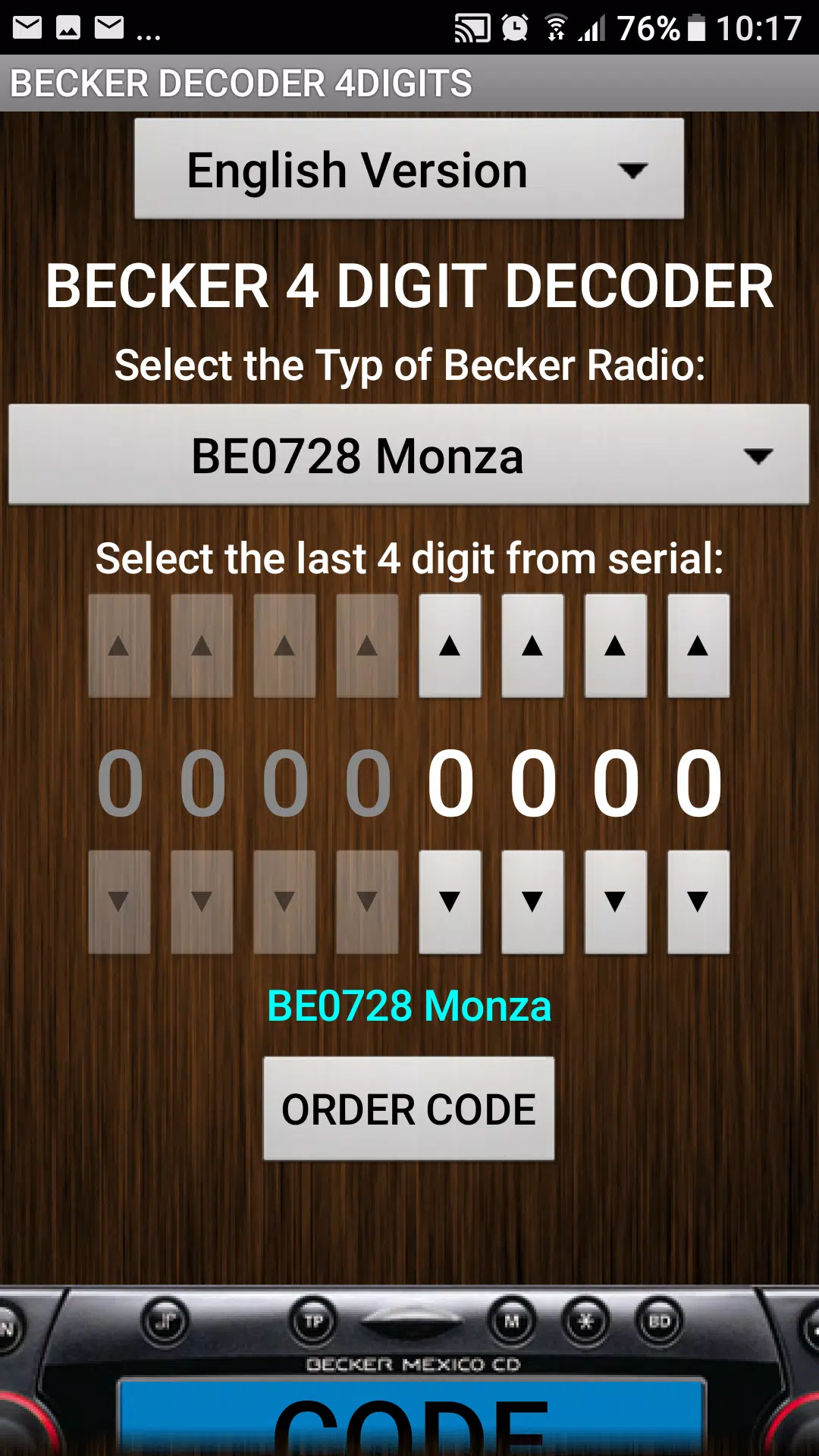 Becker 4Digit Radio Code APK for Android Download