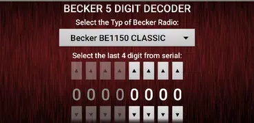 Becker 5Digit Radio Code