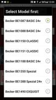 برنامه‌نما Becker 5Digit Radio Code عکس از صفحه
