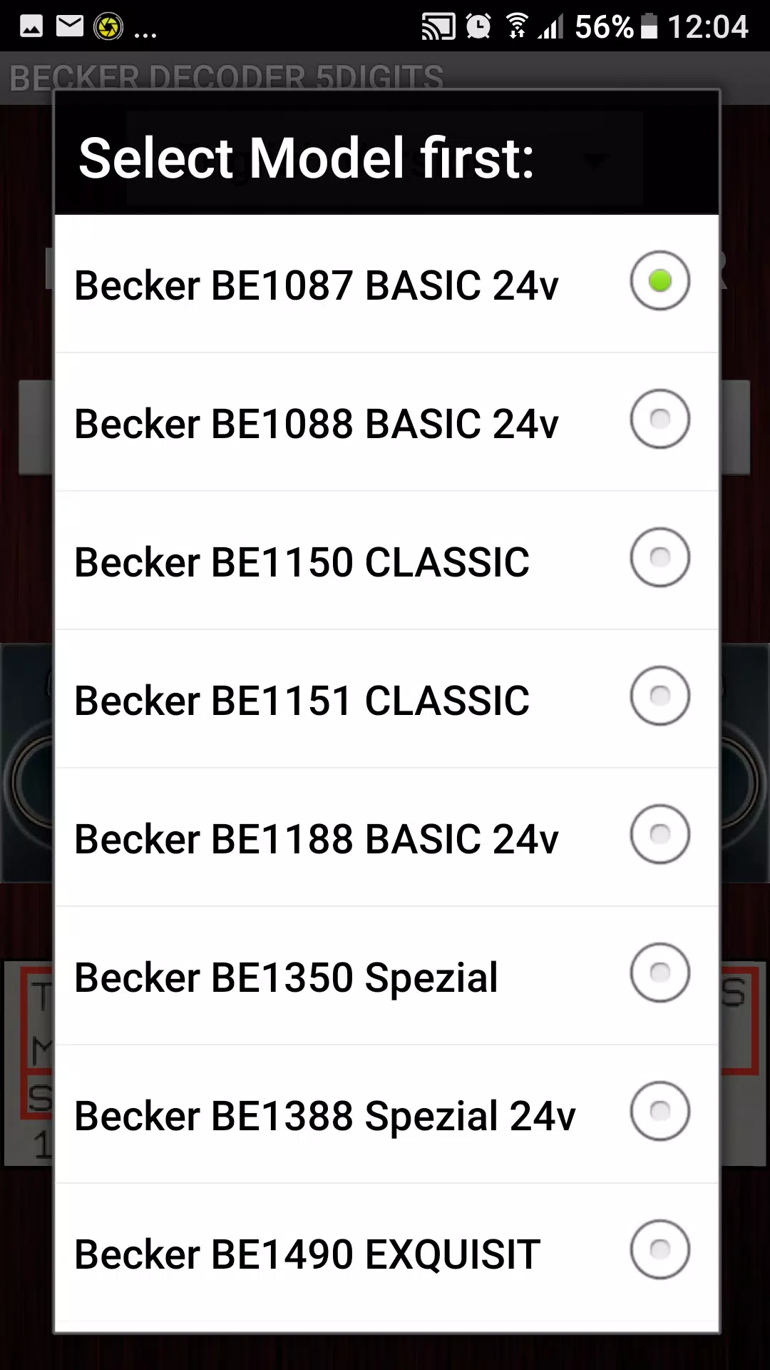Descarga de APK de Becker 5Digit Radio Code para Android