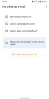 Quelle est mon adresse e-mail? Affiche