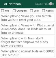 League of Legends Notebook capture d'écran 1