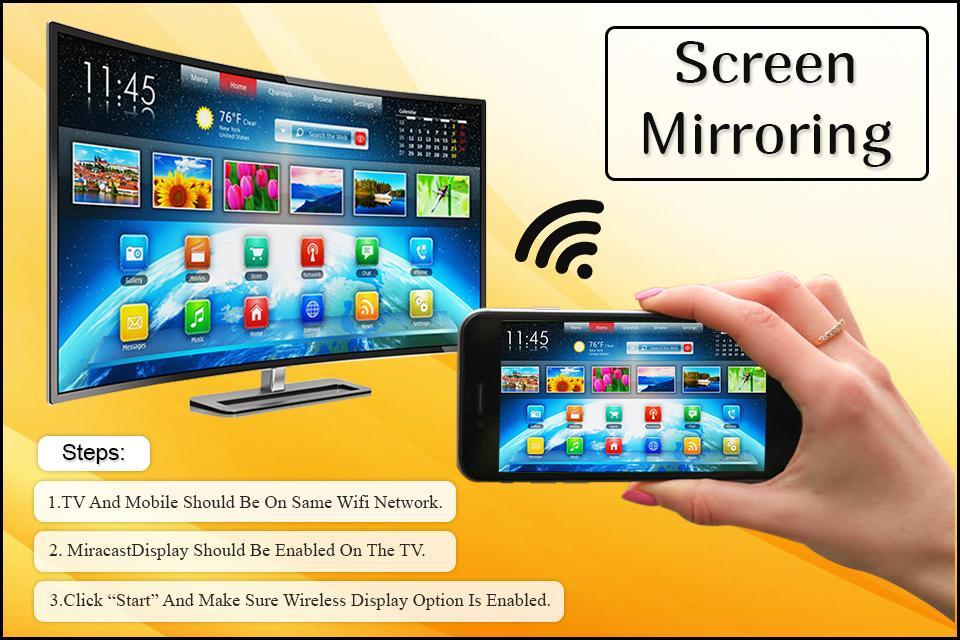 how to connect mobile to tv screen mirror