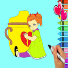 Livro colorir de bebê chorão ícone