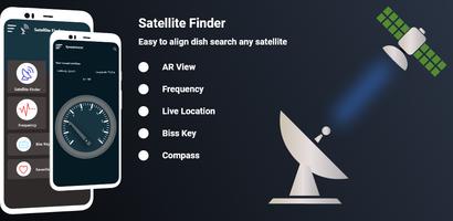 Satellite Sat Finder & Compass Plakat